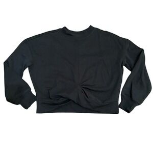 Franki By Francesca's Black Knot Twist‎ Front Sweatshirt NWT Size 10